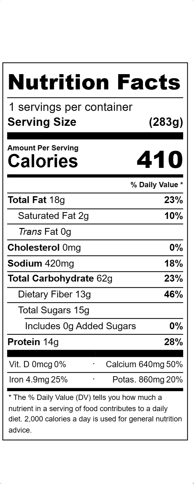 Layered Sweet Potato & Blackbean Enchilada w/ Verde Sauce