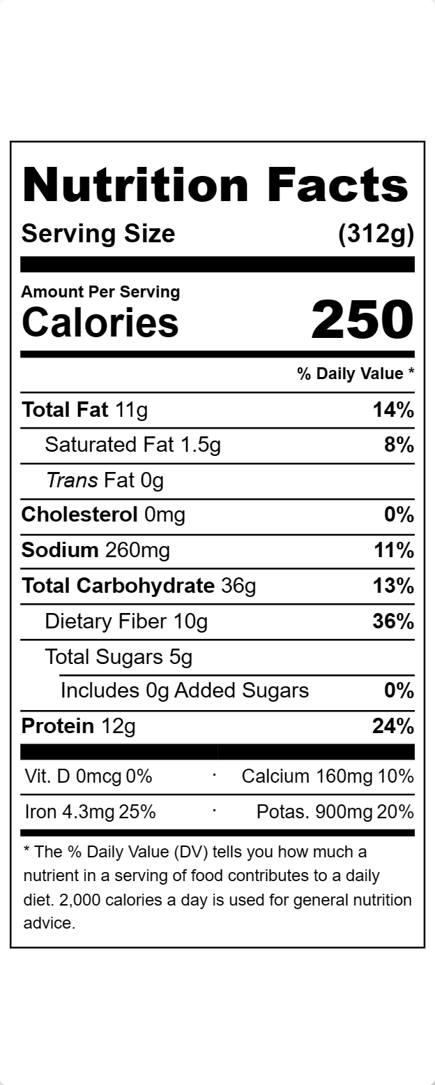 3 Bean Chili w/ Butternut Squash