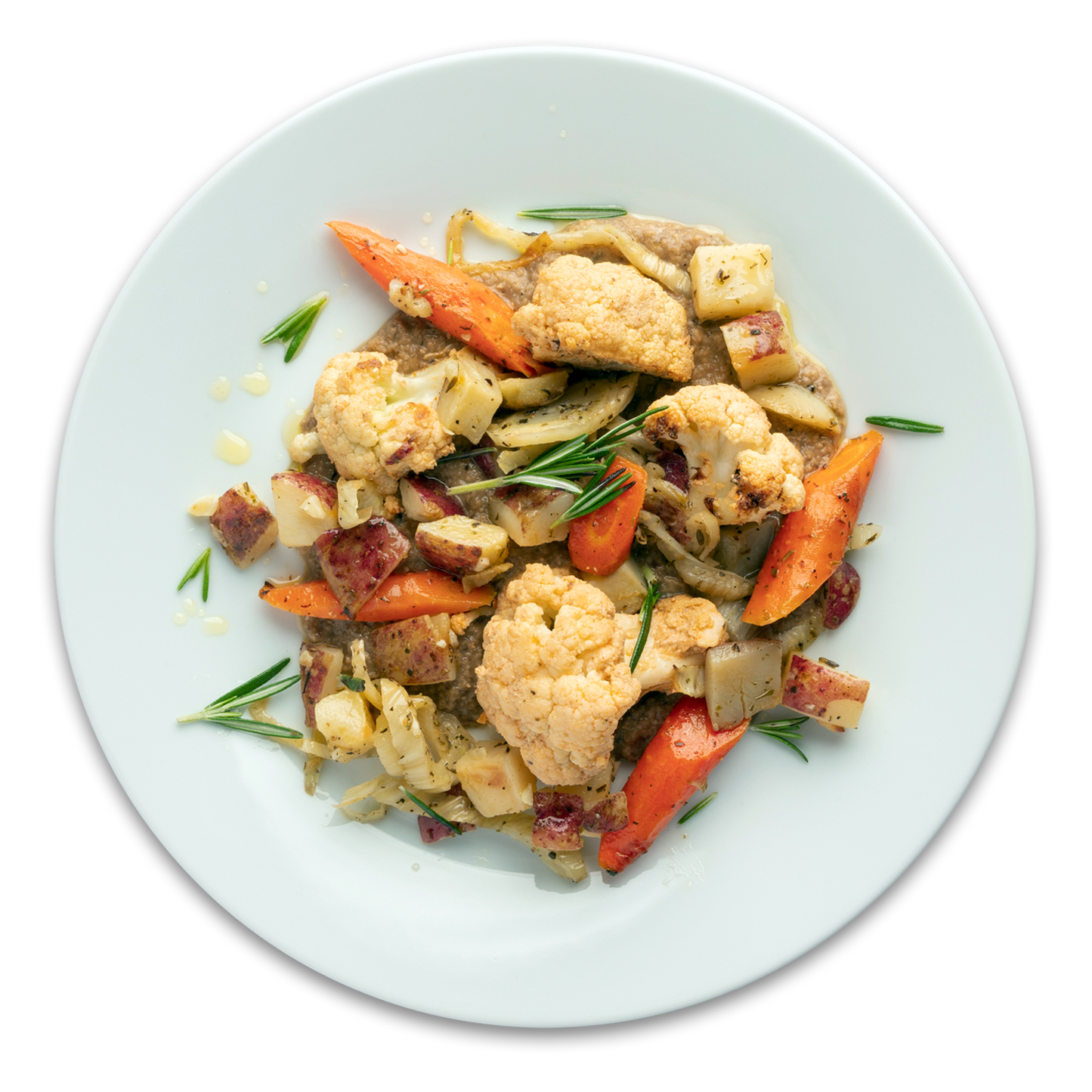 Vegetarian Pot Roast with Carrots, Cauliflower & Potatoes