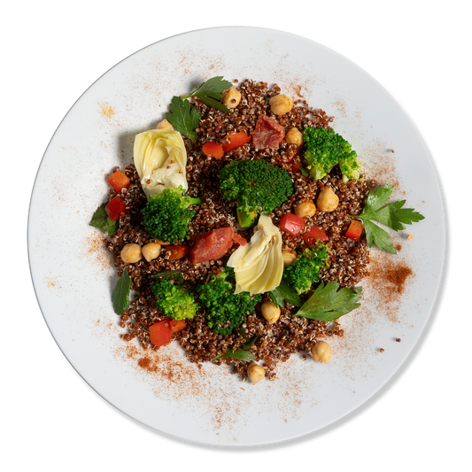 Mediterranean Quinoa w/ Artichoke & Tomatoes