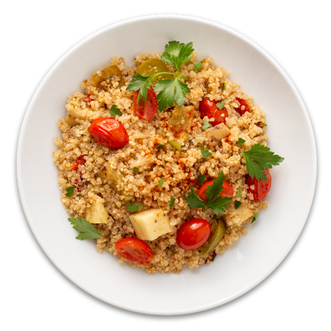 Quinoa Veggie Bowl w/ Chipotle Vinegarette