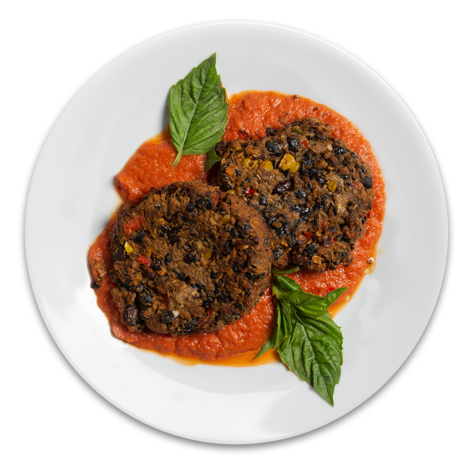Vegan black bean burger on demand 