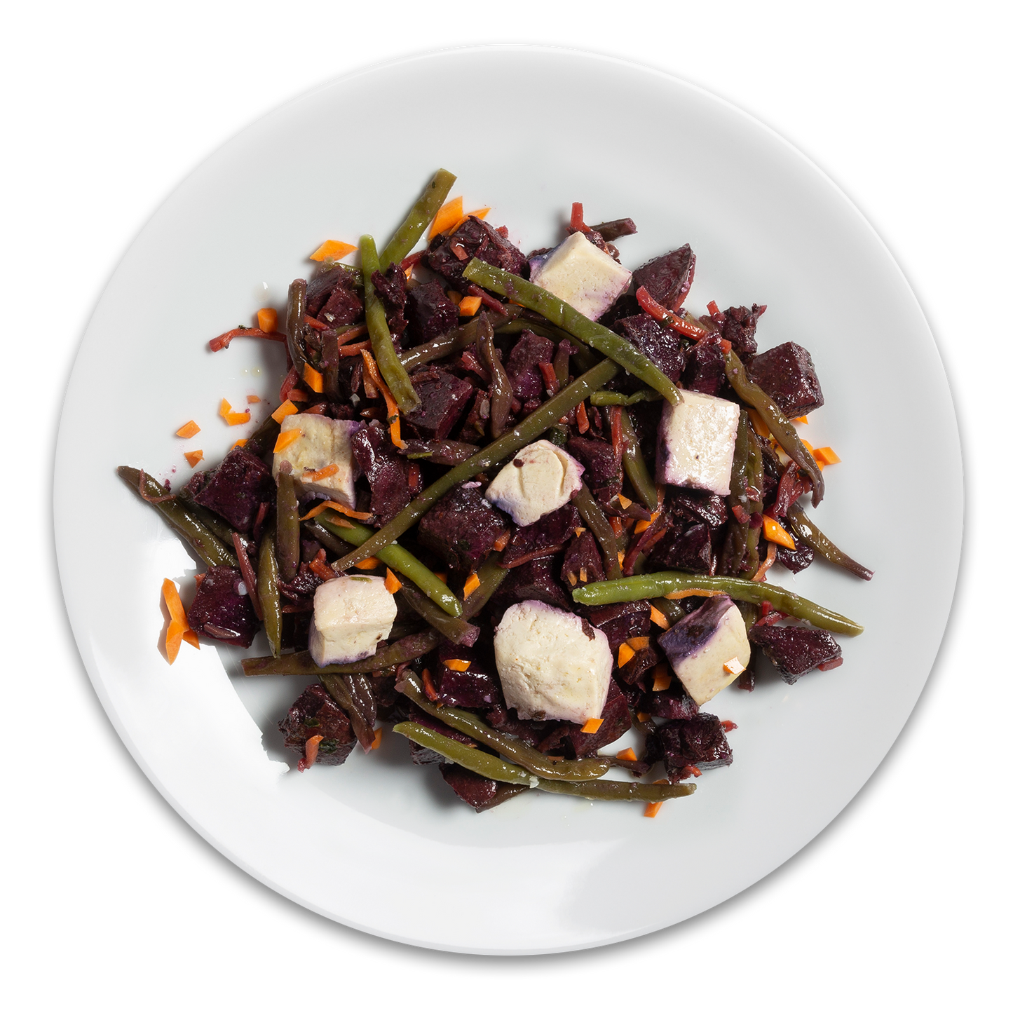 Tofu dinner with green beans