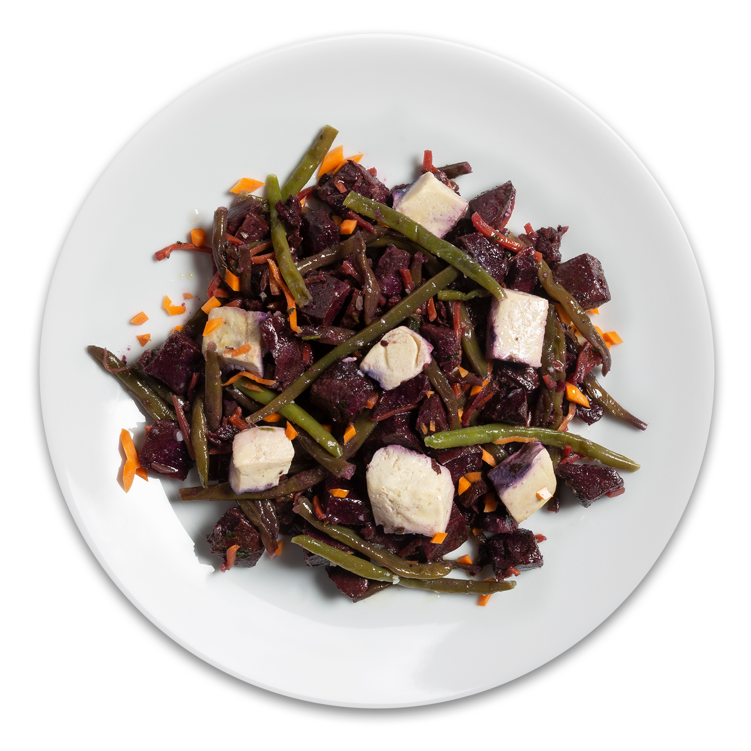 Tofu dinner with green beans