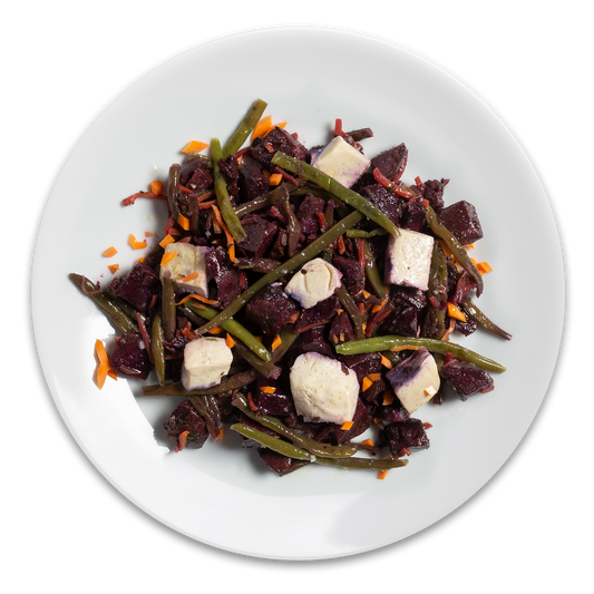 Tofu dinner with green beans